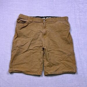 Dickies Flex Work Shorts Mens Light Brown Relaxed Fit Utility Cargo Size 40